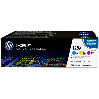 HP CF373AM 125A Tri-Pack Toner Cartridges (CMY) 1.4k